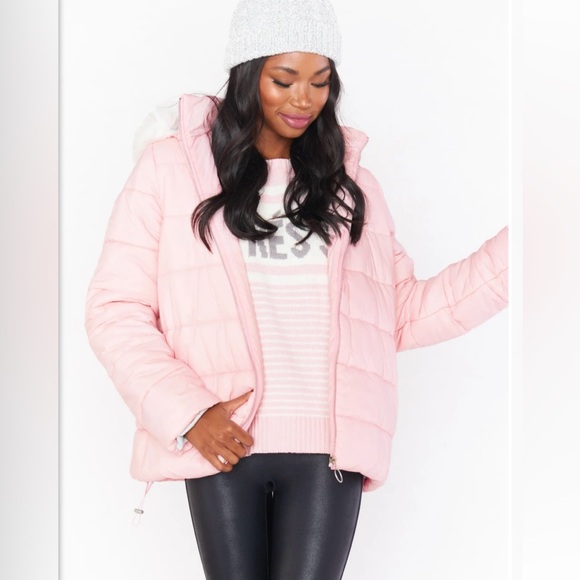 Show Me Your Mumu - Snowbird pink Puffer Jacket In Frosty size small - Picture 2 of 8